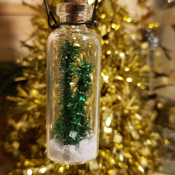 Miniature Christmas Tree in a Bottle Ornaments - Picture 5 of 10